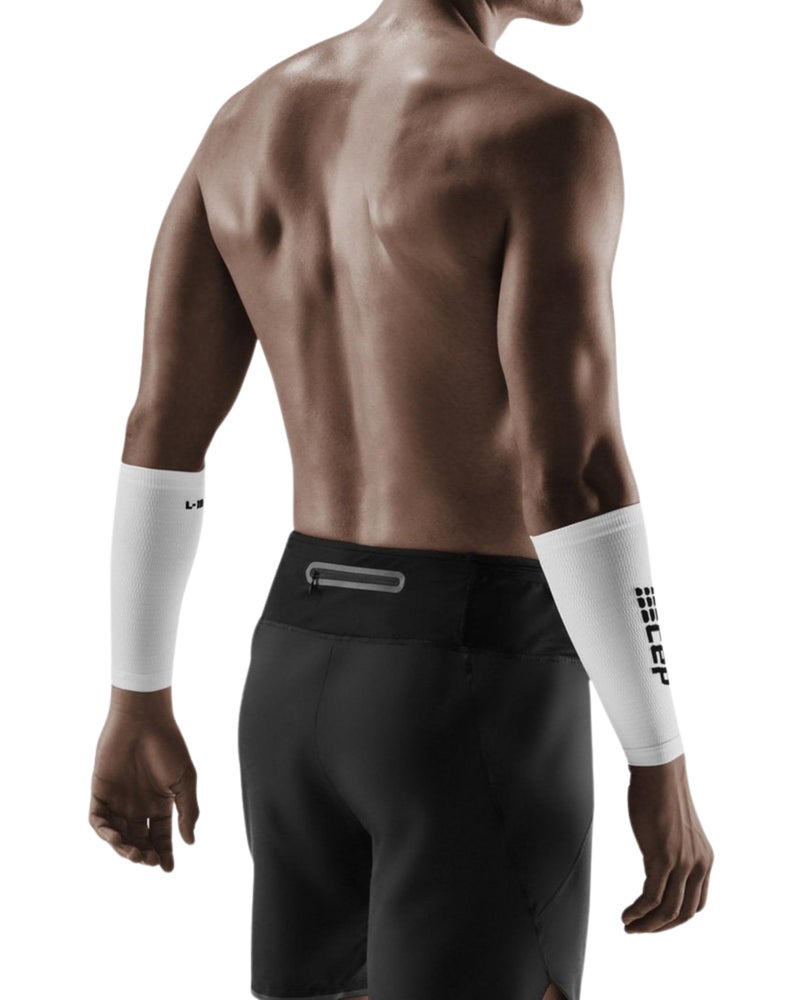 CEP Athletic Compression Forearm Sleeves for Men & Women, White/Black II (PAIR) - Image 3